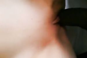 Black guy fucking my constricted wet muff in a missionary position