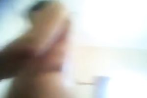 My hot large bottomed dark brown dirty slut wife rides my unbending bushy cock