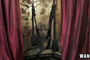 A pair of thirsting lesbo tramps fuck every other with sex toy