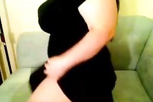 Big breasted lusty dark brown nympho with flawless tits likes posing on livecam