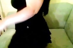 Big breasted lusty dark brown nympho with flawless tits likes posing on livecam