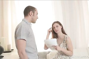 Sensual gal enjoys messy sex in the presence of her BF