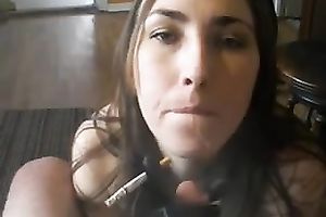 Ardent svelte brunette hair girlie was completely busy with engulfing a palatable ramrod