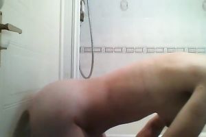 Lewd whore lets the thing stick to the wall and then this babe copulates herself with it