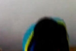 Busty Indian brunette hair white women dressing up in saree on livecam