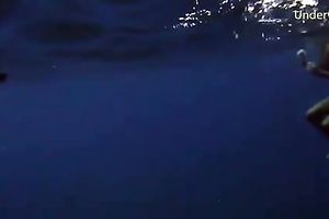 Naughty legal age teenager babes feel playful and luscious underwater