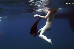 Naughty legal age teenager babes feel playful and luscious underwater