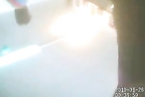 Upskirt view of my girlfriend's large soft gazoo in small straps