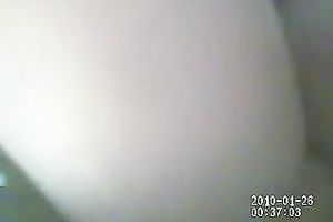 Upskirt view of my girlfriend's large soft gazoo in small straps