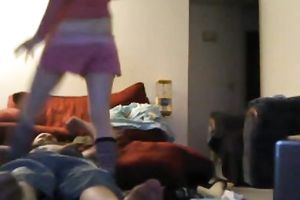 Naughty white youthful girlfriend is desirous to fuck on livecam