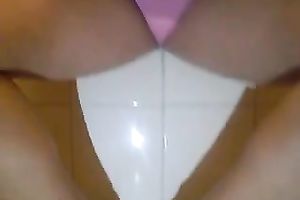 My sexy milf white bitch flashes her scoops and pink pants upskirt