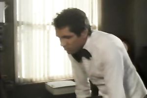 This hawt office wench is willing to engulf on some guy meat