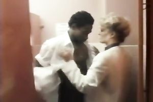 This hawt office wench is willing to engulf on some guy meat