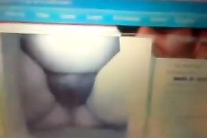 Super overweight woman receives her cookie finger drilled underneath table