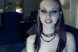 This goth redhead legal age teenager playgirl looks like an elf princess