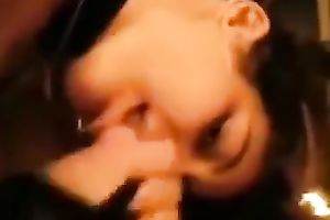 My nice-looking legal age teenager girlfriend is licking and engulfing my jock