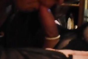 Red haired CD in hot dark fishnet stuff was so into engulfing my buddy