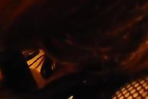 Red haired CD in hot dark fishnet stuff was so into engulfing my buddy