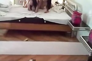 Two charming all undressed Asian lesbos would love to please every other