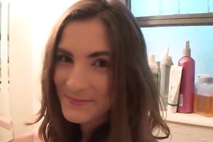 My breasty girlfriend finds it hawt when I cum all over her face after sex