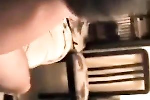 Amazing vibrator addicted brunette hair girlie of my buddy gives him head