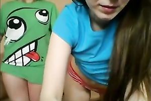 Two lengthy haired pretty nasty web camera cuties play nasty for me