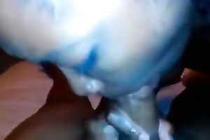 Dirty dark hottie engulfing my cock deepthroat in POV