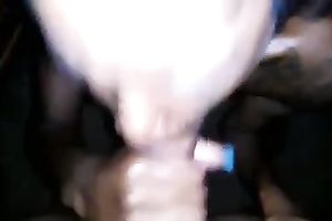 Dirty dark hottie engulfing my cock deepthroat in POV