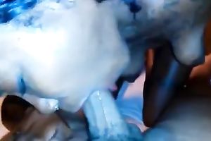 Dirty dark hottie engulfing my cock deepthroat in POV