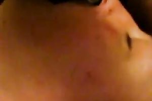 Slutty all natural raven haired honey sucked my schlong for yummy cream