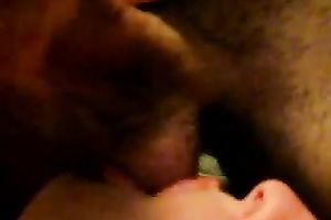 Slutty all natural raven haired honey sucked my schlong for yummy cream