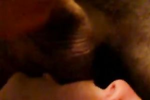 Slutty all natural raven haired honey sucked my schlong for yummy cream