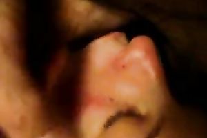 Slutty all natural raven haired honey sucked my schlong for yummy cream