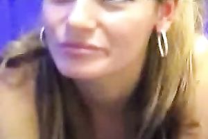 Torrid Russian web camera blondie plays with metal sex tool for me