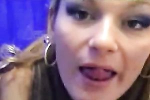 Torrid Russian web camera blondie plays with metal sex tool for me