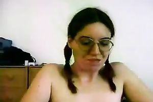 Chubby nerdy black cock sluts from library is a wild cum eating wench