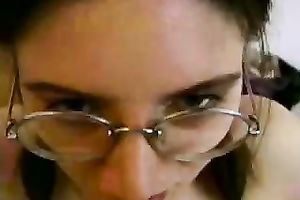Chubby nerdy black cock sluts from library is a wild cum eating wench