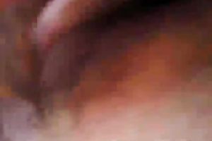 Cute Korean dark brown skank masturbates her bushy love tunnel