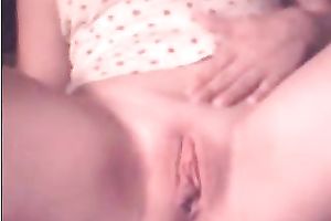 I drill my bald juicy meaty pussy with orange sex tool