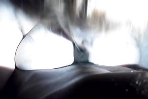 Chubby pallid floozy with massive boobies greedily blew powerful dark cock
