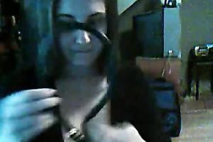 Playful chunky webcam legal age teenager plays with her moist bawdy cleft