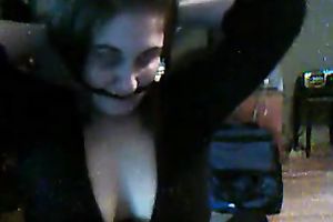 Playful chunky webcam legal age teenager plays with her moist bawdy cleft