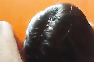 Quite cute non-professional Desi brunette hair wife was blowing her partner's ramrod