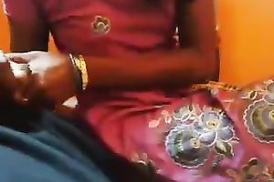 Quite cute non-professional Desi brunette hair wife was blowing her partner's ramrod