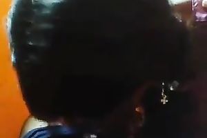 Quite cute non-professional Desi brunette hair wife was blowing her partner's ramrod