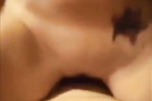 Tattooed adorable black haired glamorous babe of mine knows how to ride me