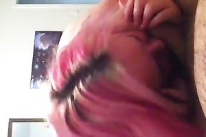 Sweet milf girlfriend eagerly sucks my 10-Pounder on our home movie scene