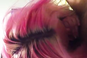 Sweet milf girlfriend eagerly sucks my 10-Pounder on our home movie scene