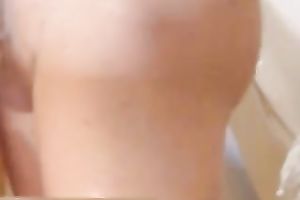 My girlfriend sucks penis and acquires her fur pie creamied