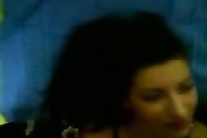 Sassy brunette hair housewife with gorgeous face got giant facial jizz flow